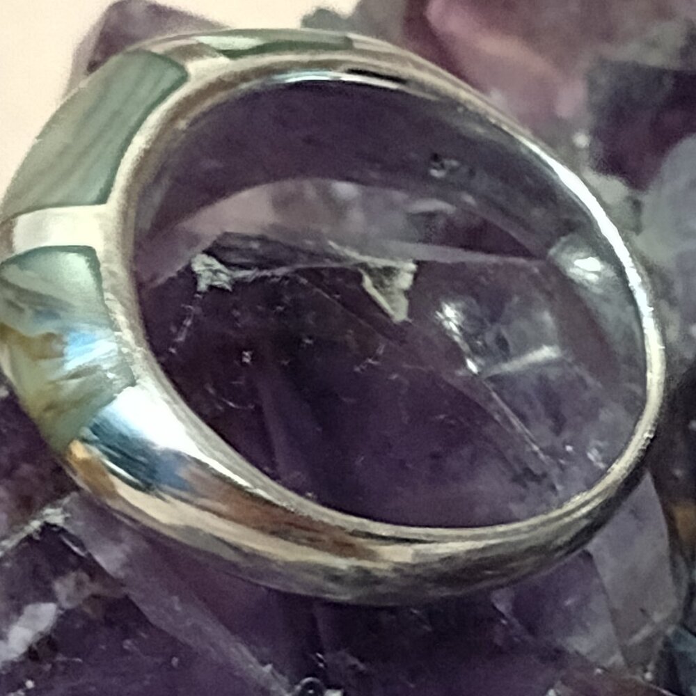 Abalone Sterling Silver Ring - image 4